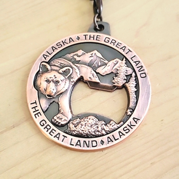 Alaska Copper Keychain Bottle Cap Opener - Picture 2 of 3